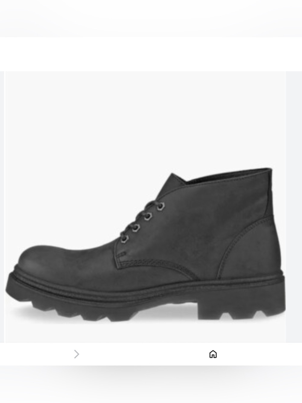 Ecco Grainer Men's Black Lace-Up Chukka Boots Water Resistant Leather 12-12.5